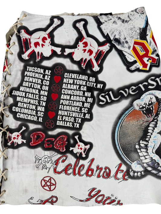 D&G ACDC leather skirt