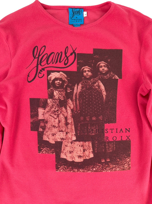 Christian Lacroix Picture print y2k long sleeve top fashion fleece