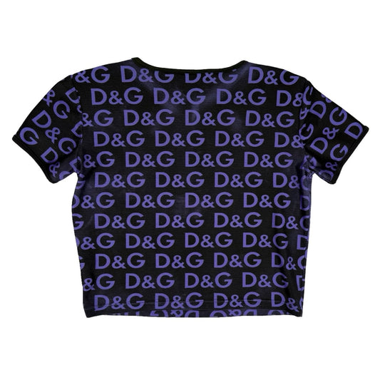 Dolce & Gabbana purple logo crop top