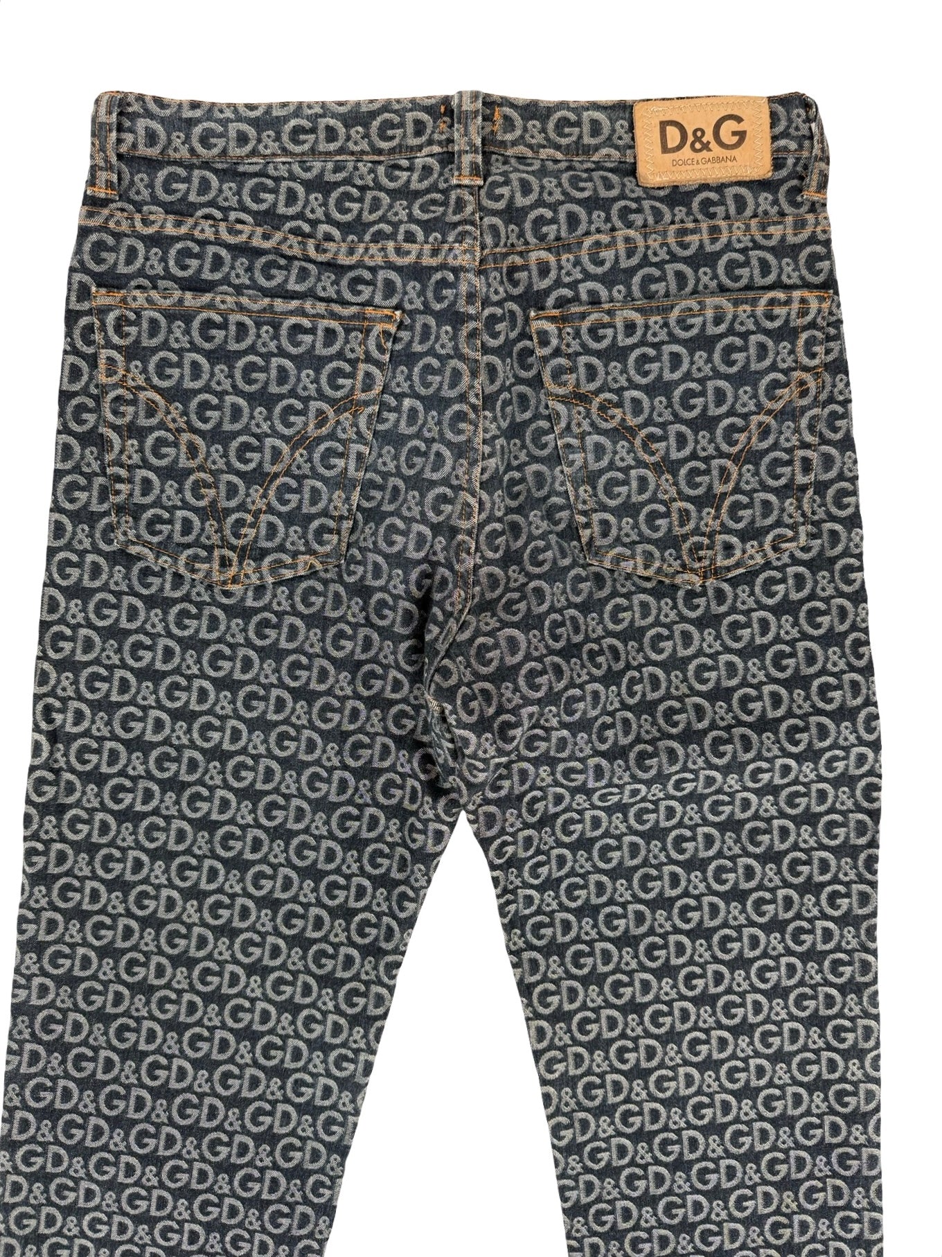 Dolce & Gabbana D&G denim logo all over jeans