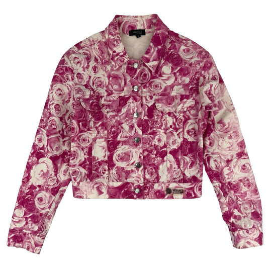 Versace rose denim jacket