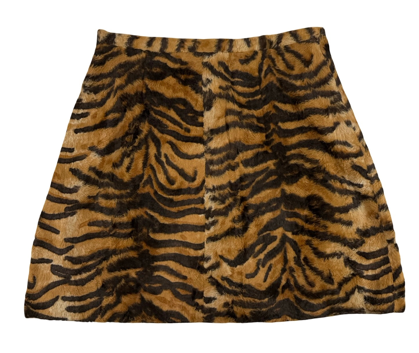 X dolce & Gabbana faux fur tiger print skirt