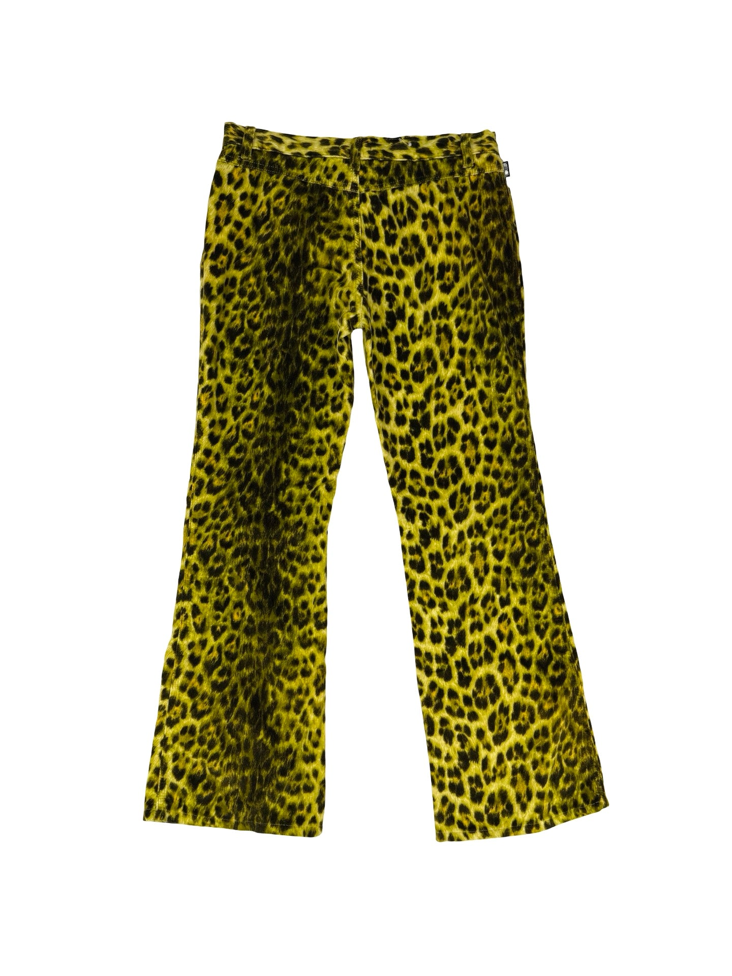 Yellow and black leopard print #velvet flare pants #leopardprint #flares! Uk 10