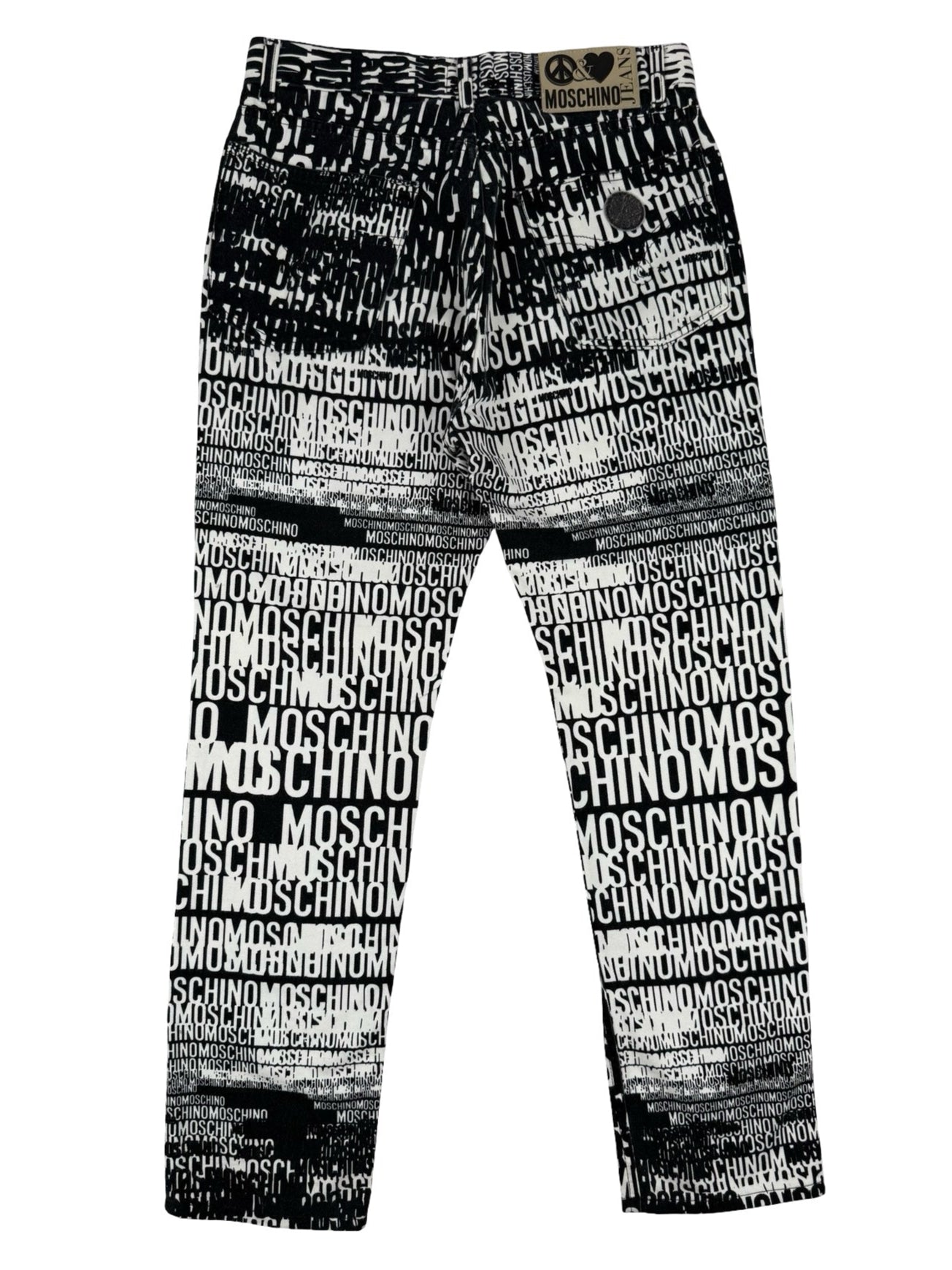 Moschino spell out jean’s monochrome