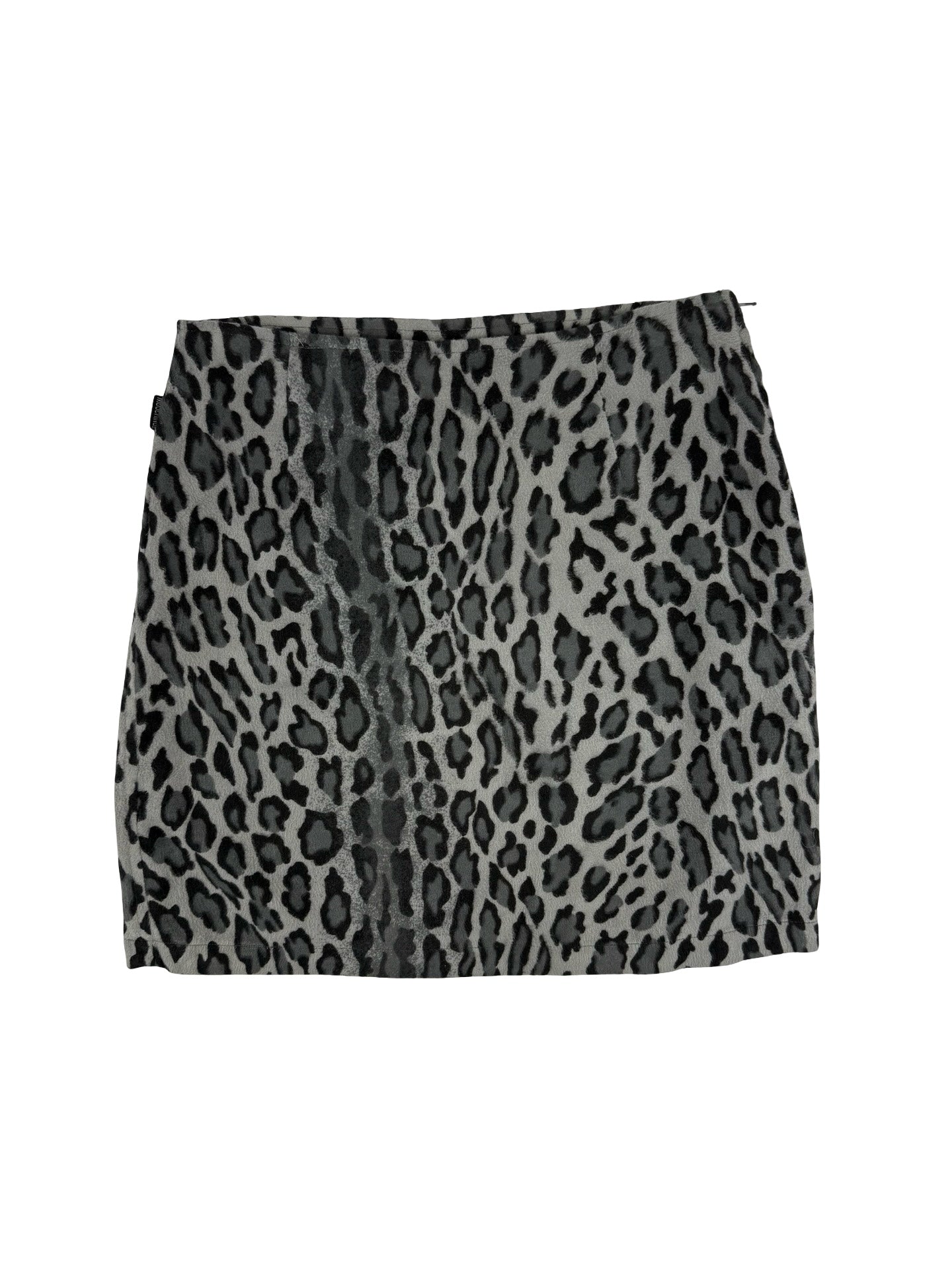 Moschino leopard print faux fur skirt