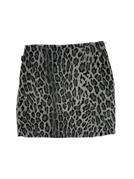 Moschino leopard print faux fur skirt