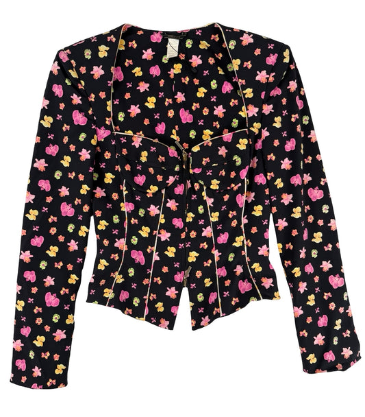 Gianni Versace Floral bustier top