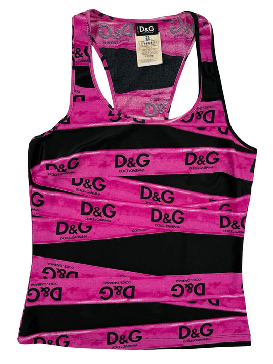 D&G by Dolce & Gabbana  F/W 2003 "Tape Effect" vest Top