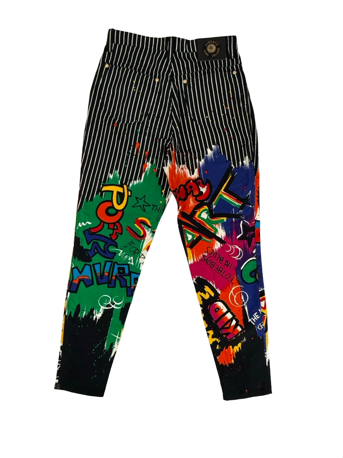 Versace Grafitti Stripe Jeans