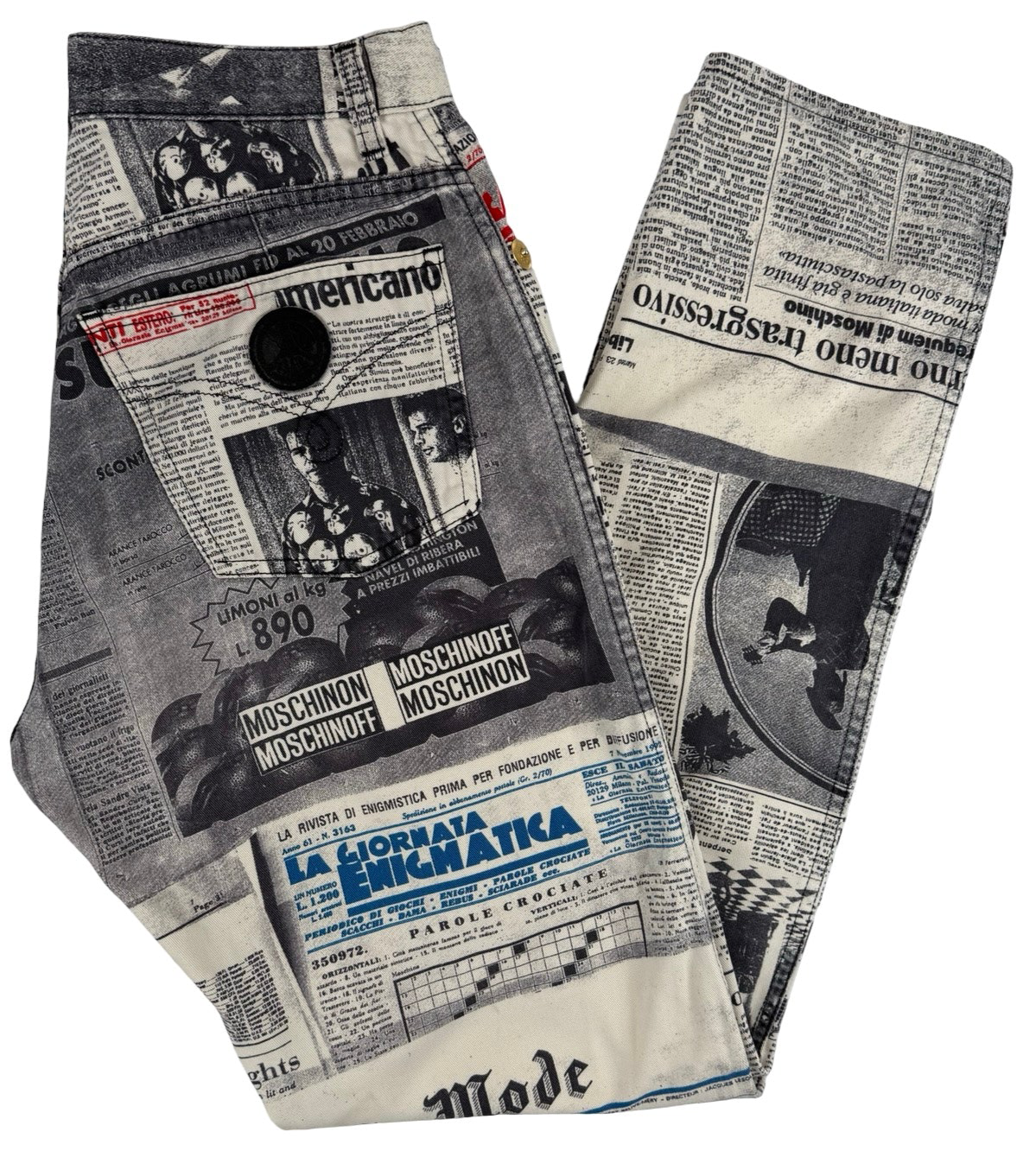 Moschino Newspaper jeans