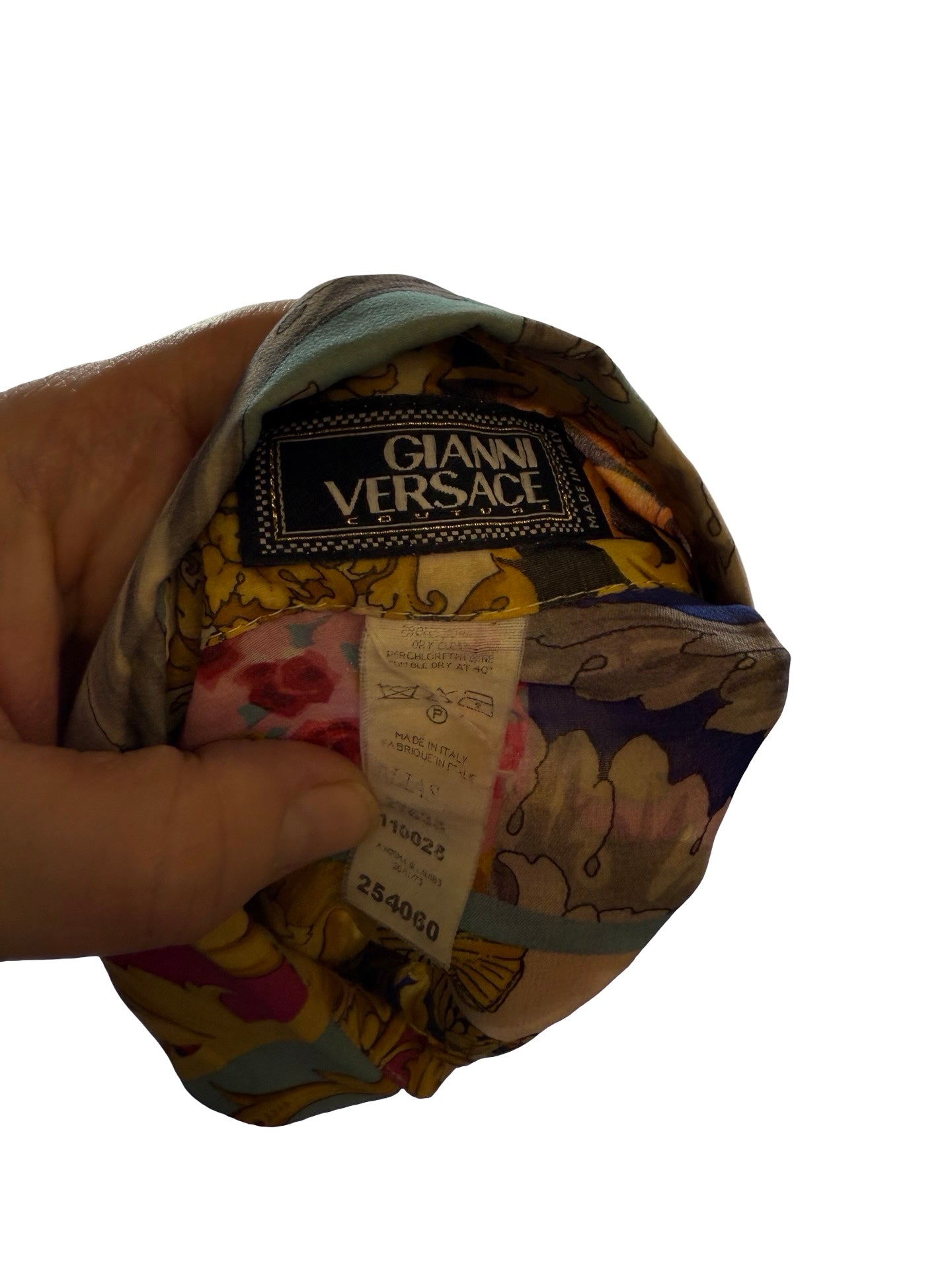 #Versace multi-coloured patchwork chain print shirt #Versace ! Size Uk 6-8 xX