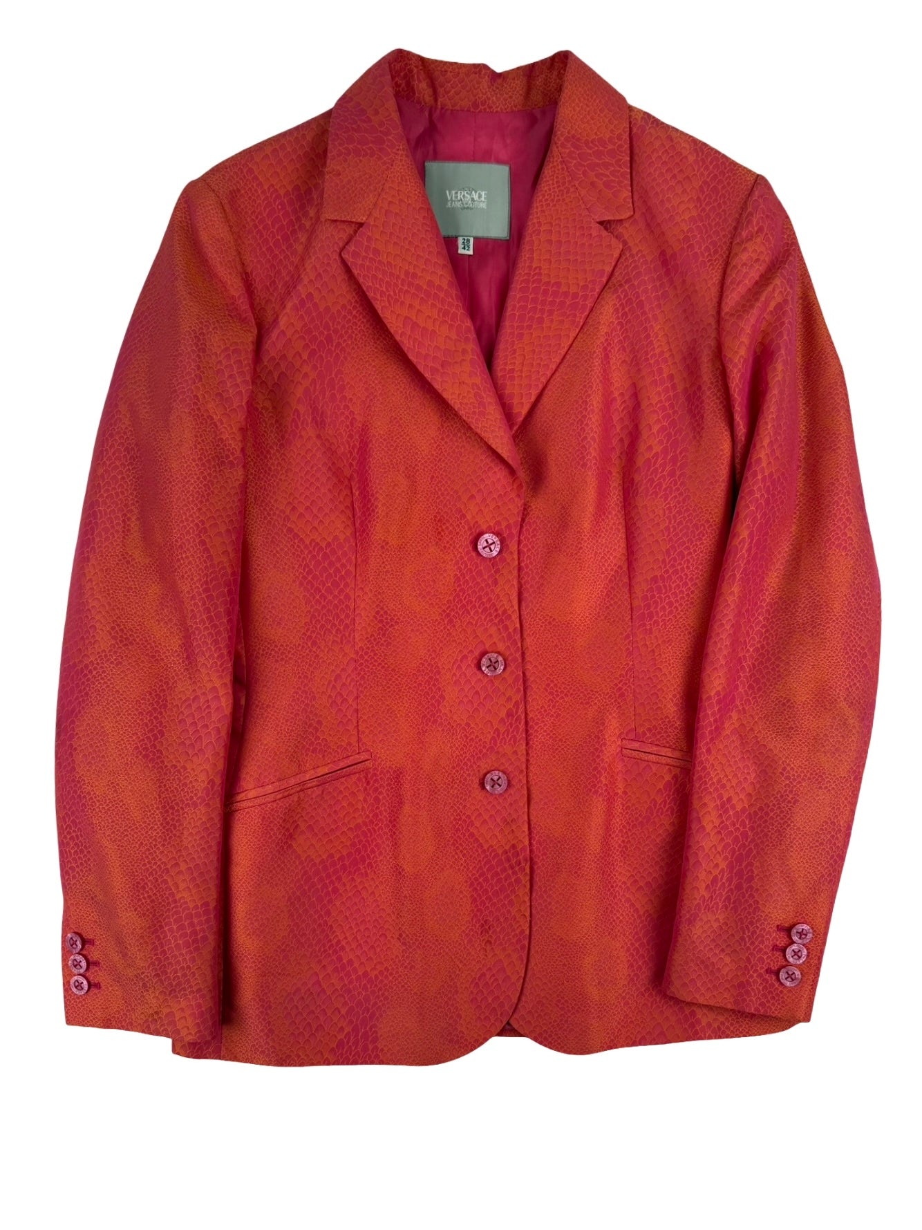 Versace faux snake skin blazer