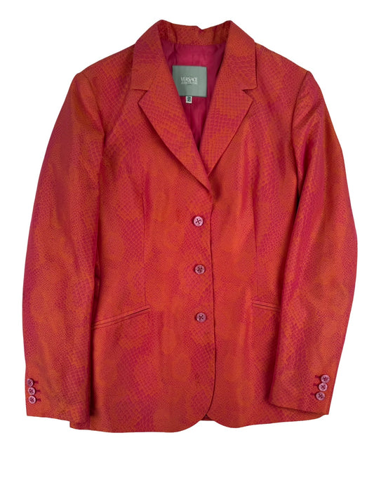 Versace faux snake skin blazer