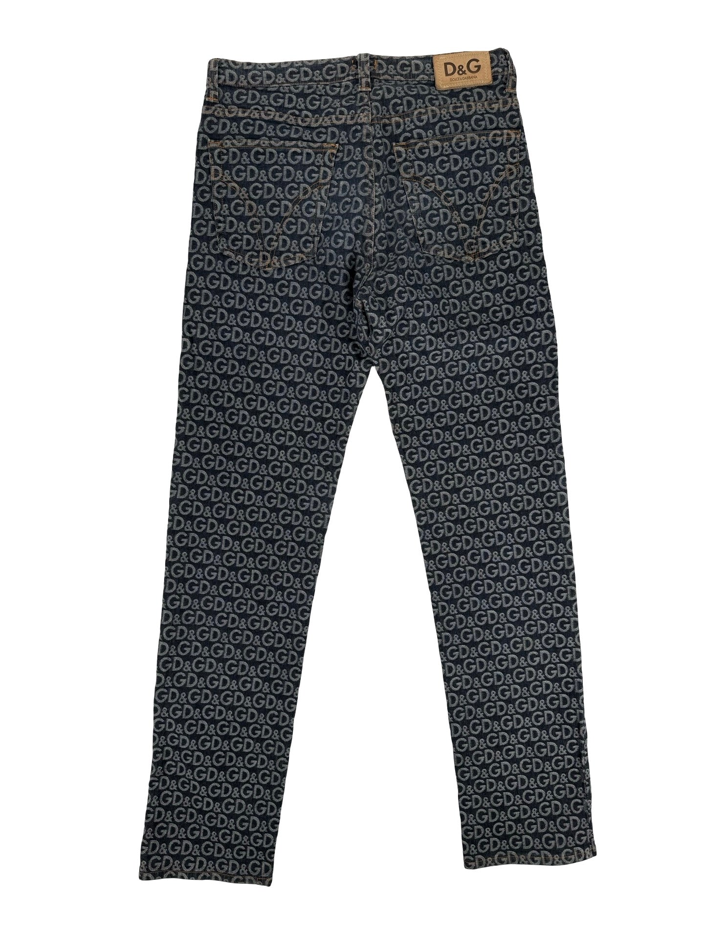 Dolce & Gabbana D&G denim logo all over jeans