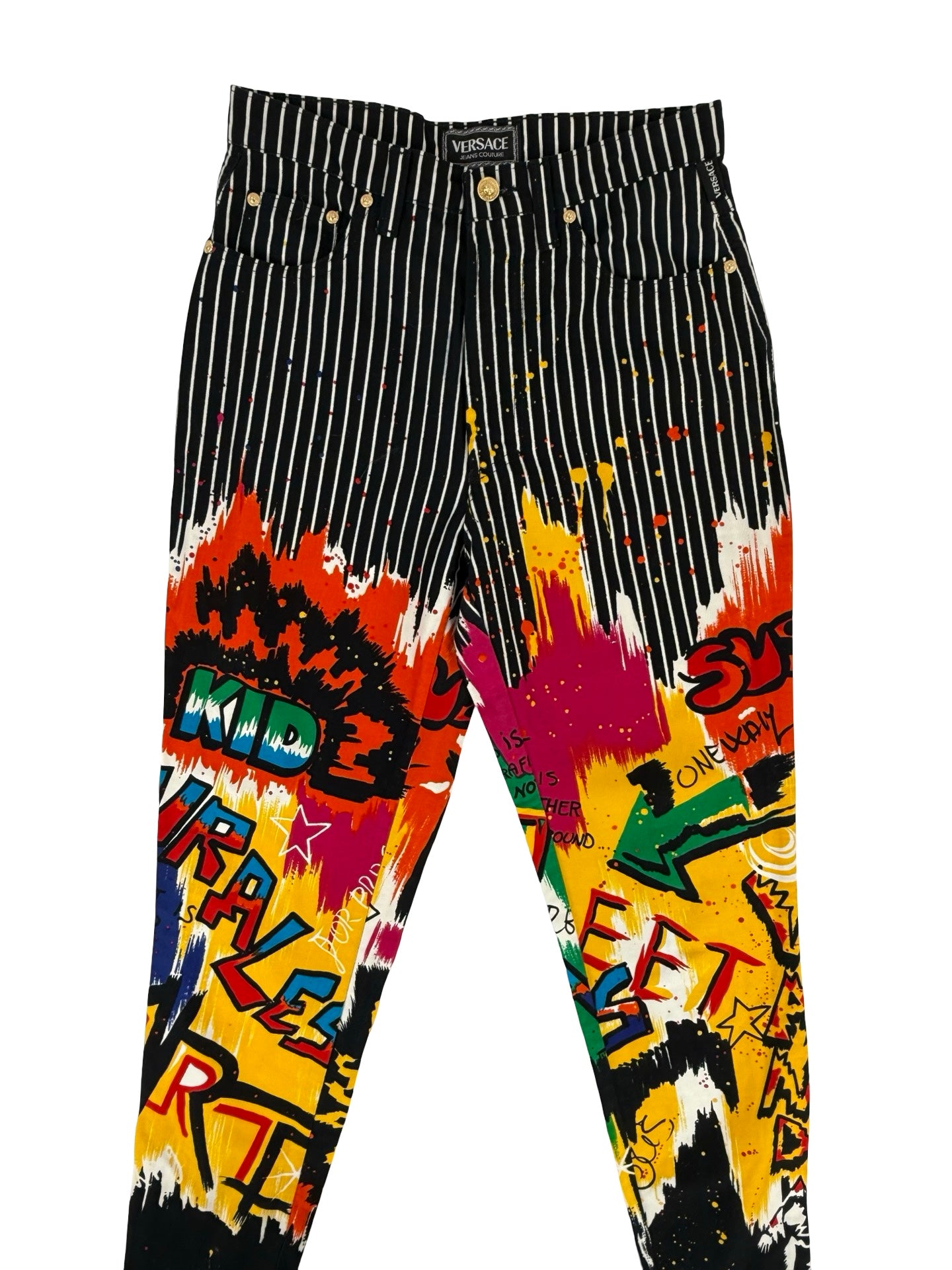 Versace Grafitti Stripe Jeans