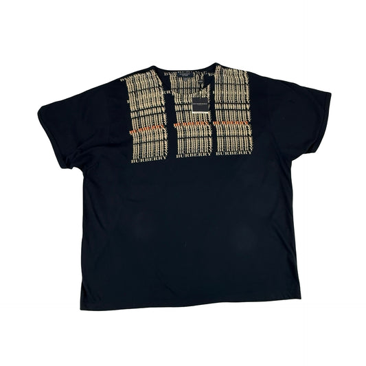 Vintage burberry logo monogram oversized tshirt ! Size XXL