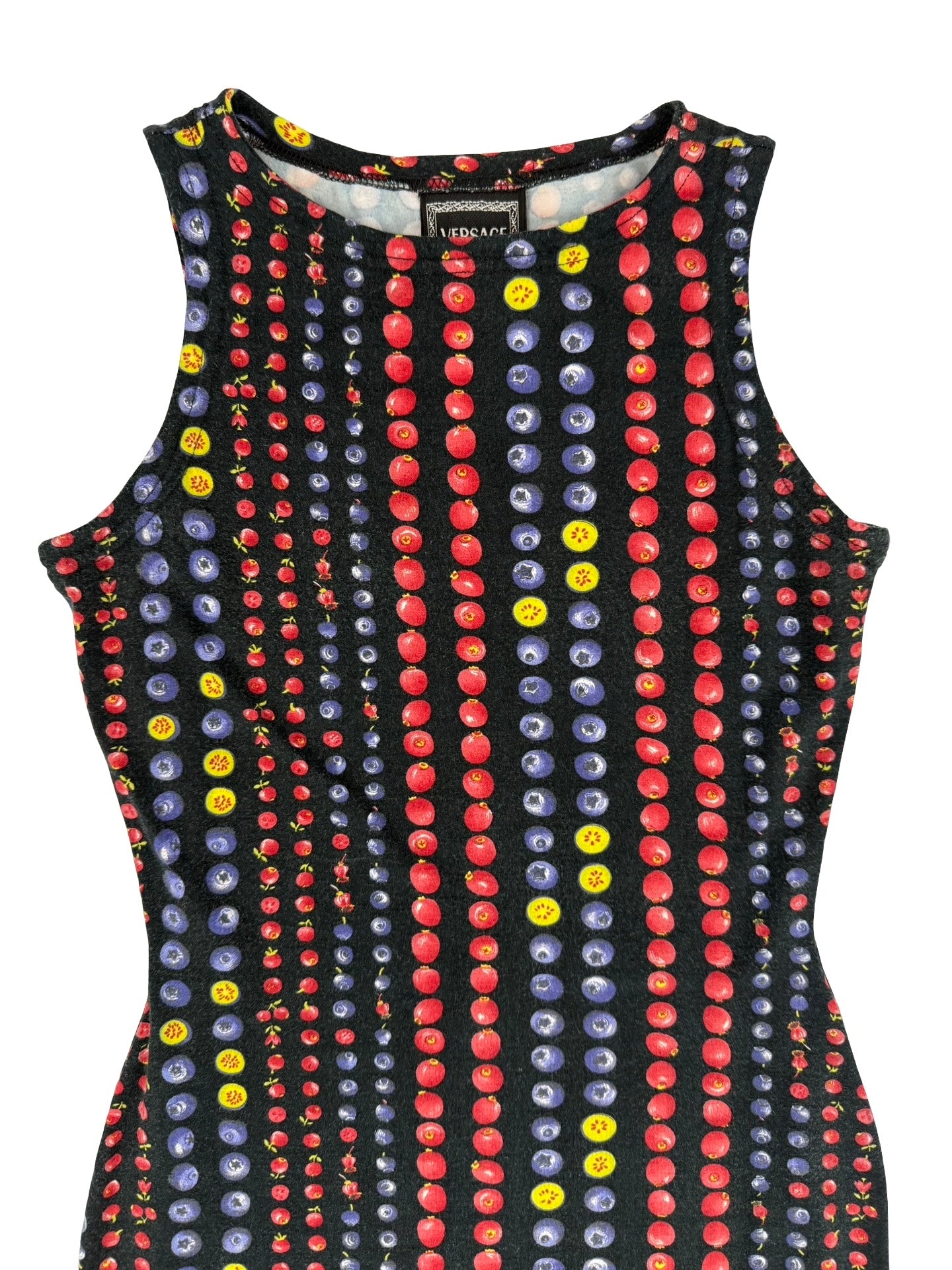 Vintage Versace fruit berry dress