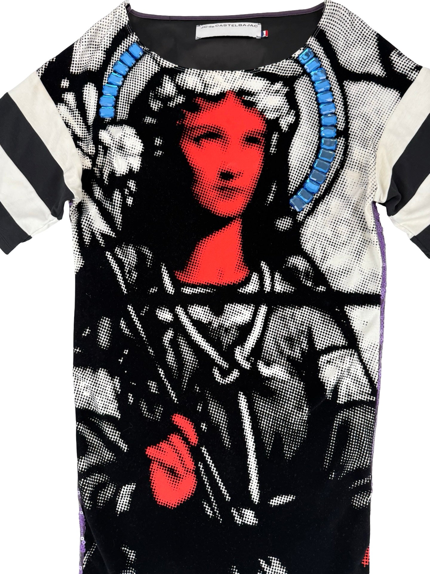 Jean charles de castelbajac religious medieval sequin dress
