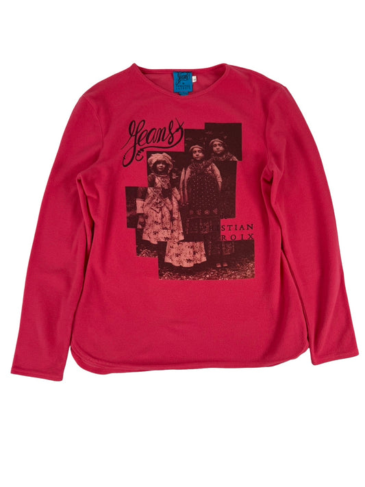 Christian Lacroix Picture print y2k  long sleeve top fashion fleece