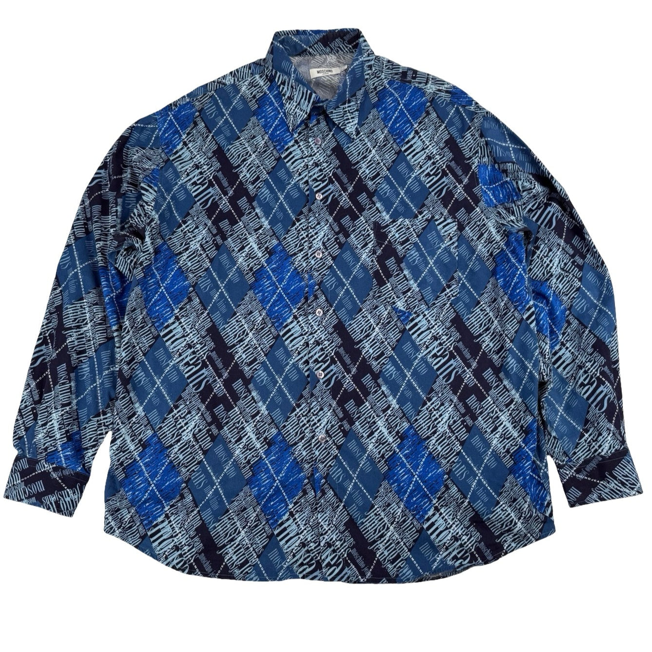 Moschino Checked blue shirt