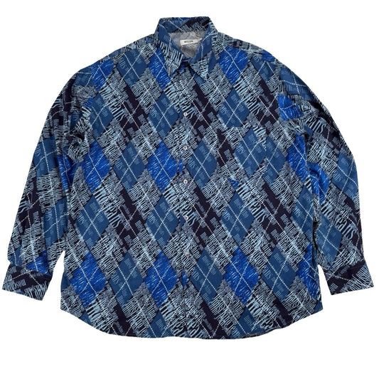 Moschino Checked blue shirt