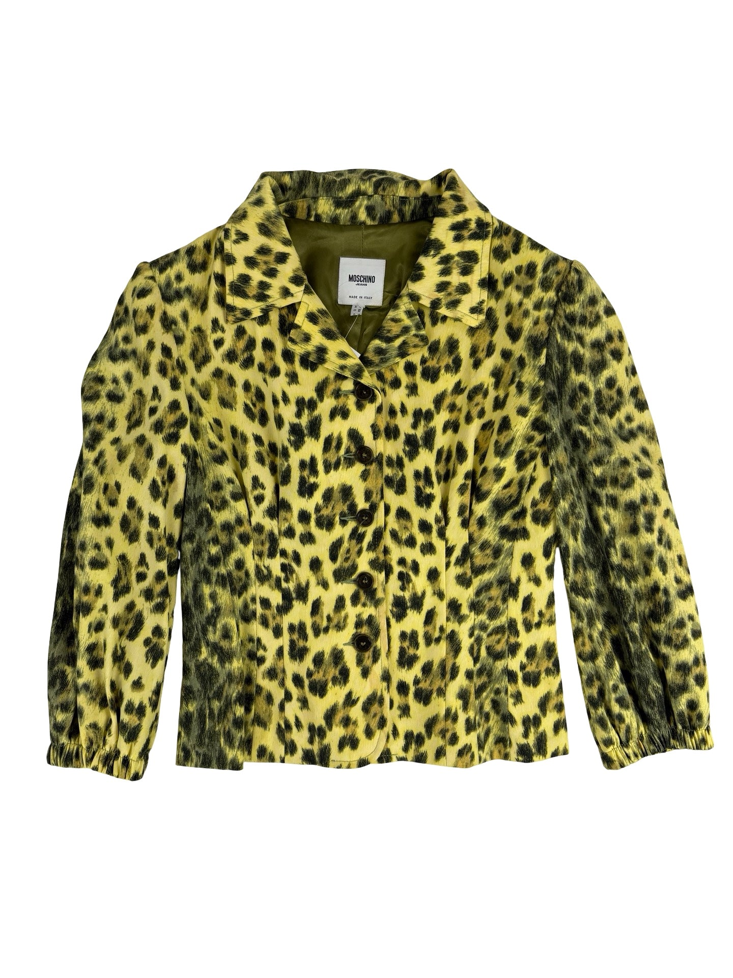 Vintage moschino leopard print blazer jacket