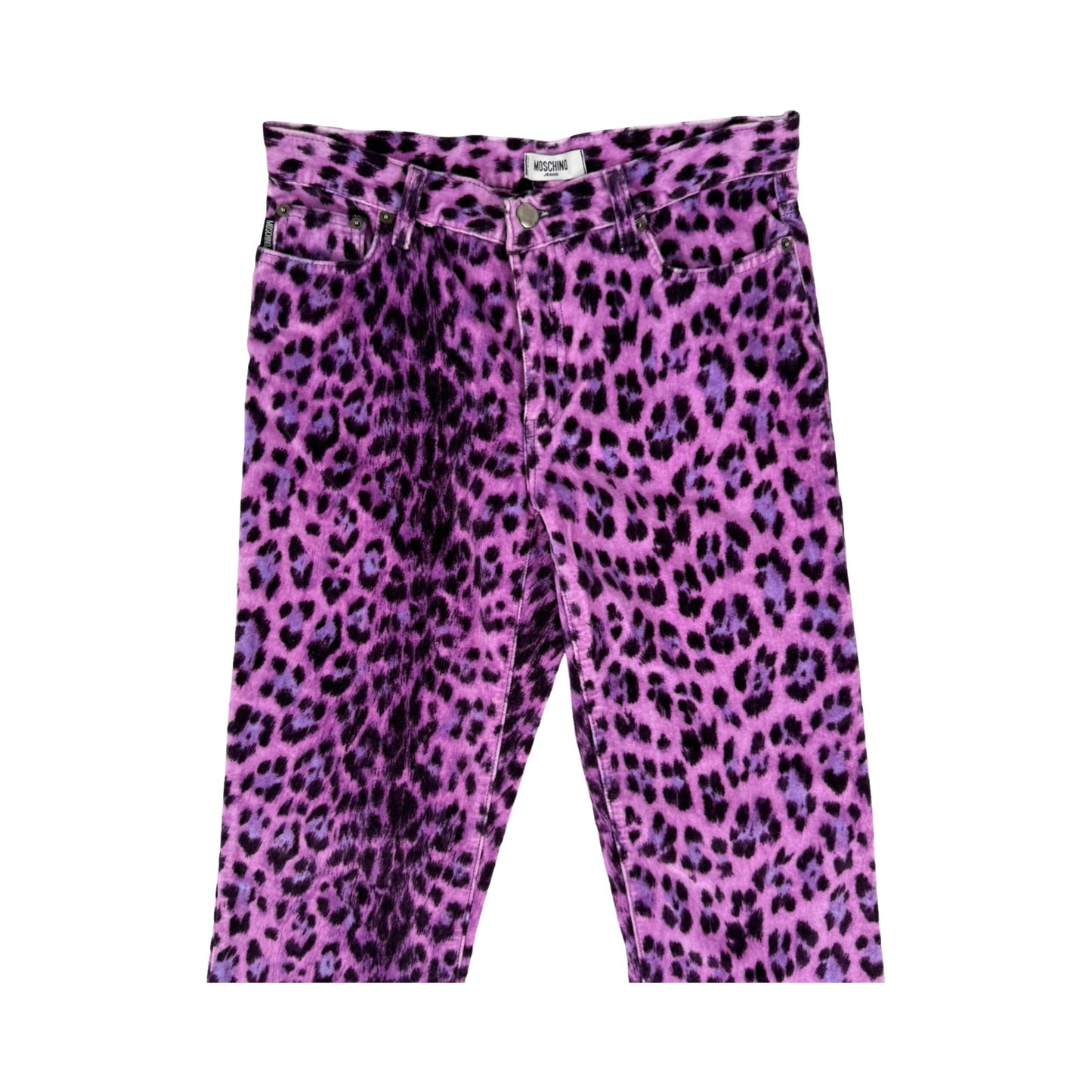Moschino purple Leopard jeans