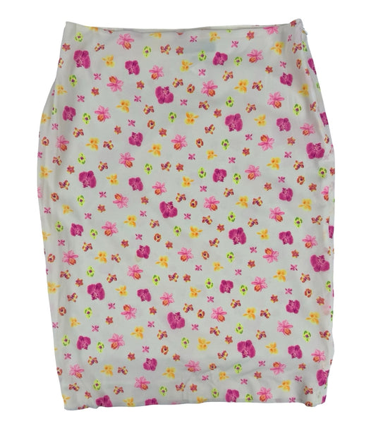 Runway versace floral skirt