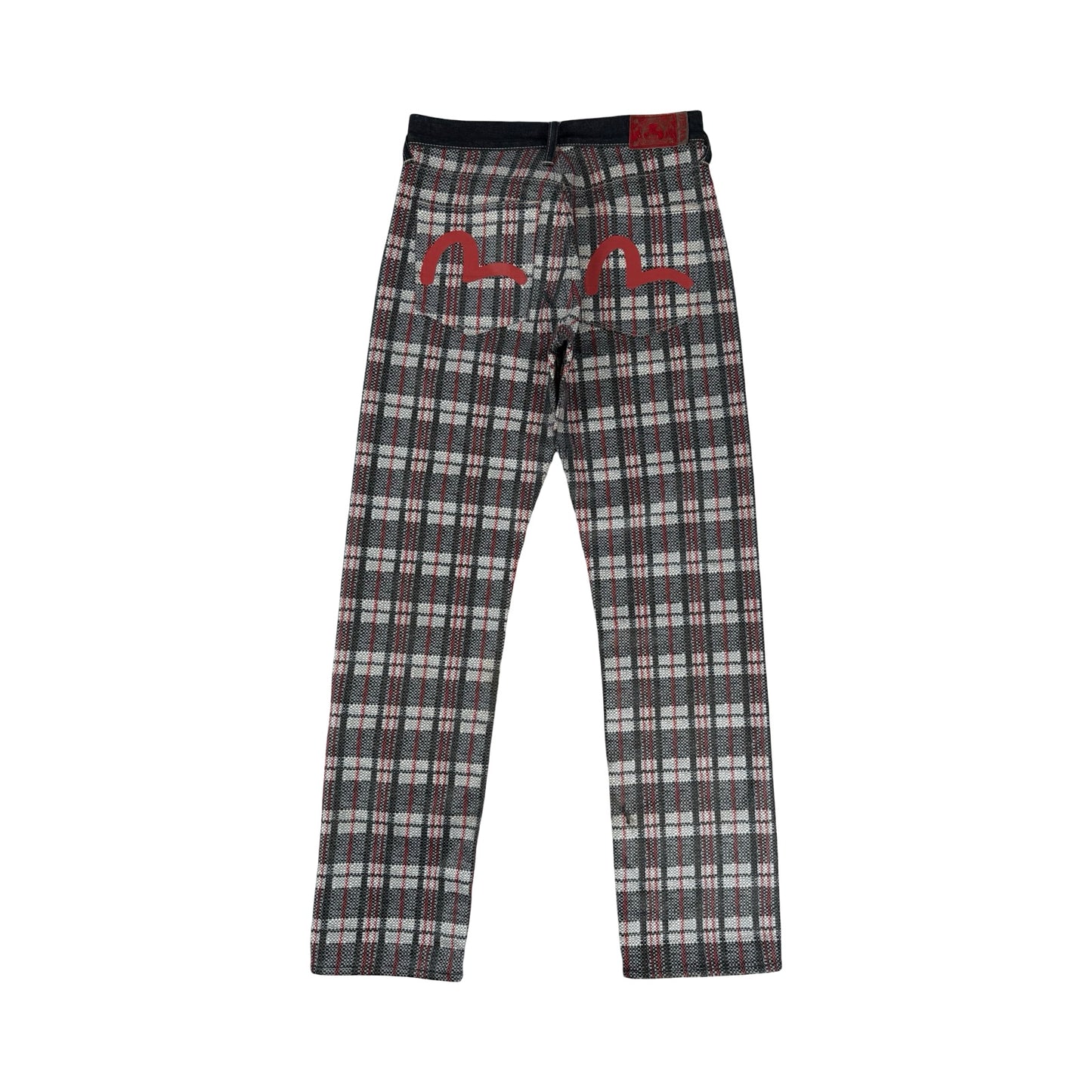 Evisu checked jeans