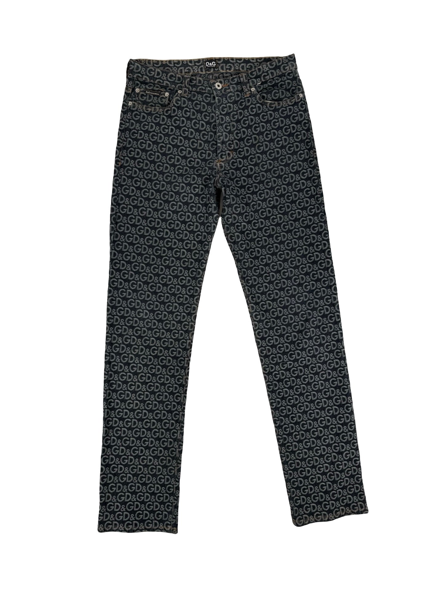 Dolce & Gabbana D&G denim logo all over jeans