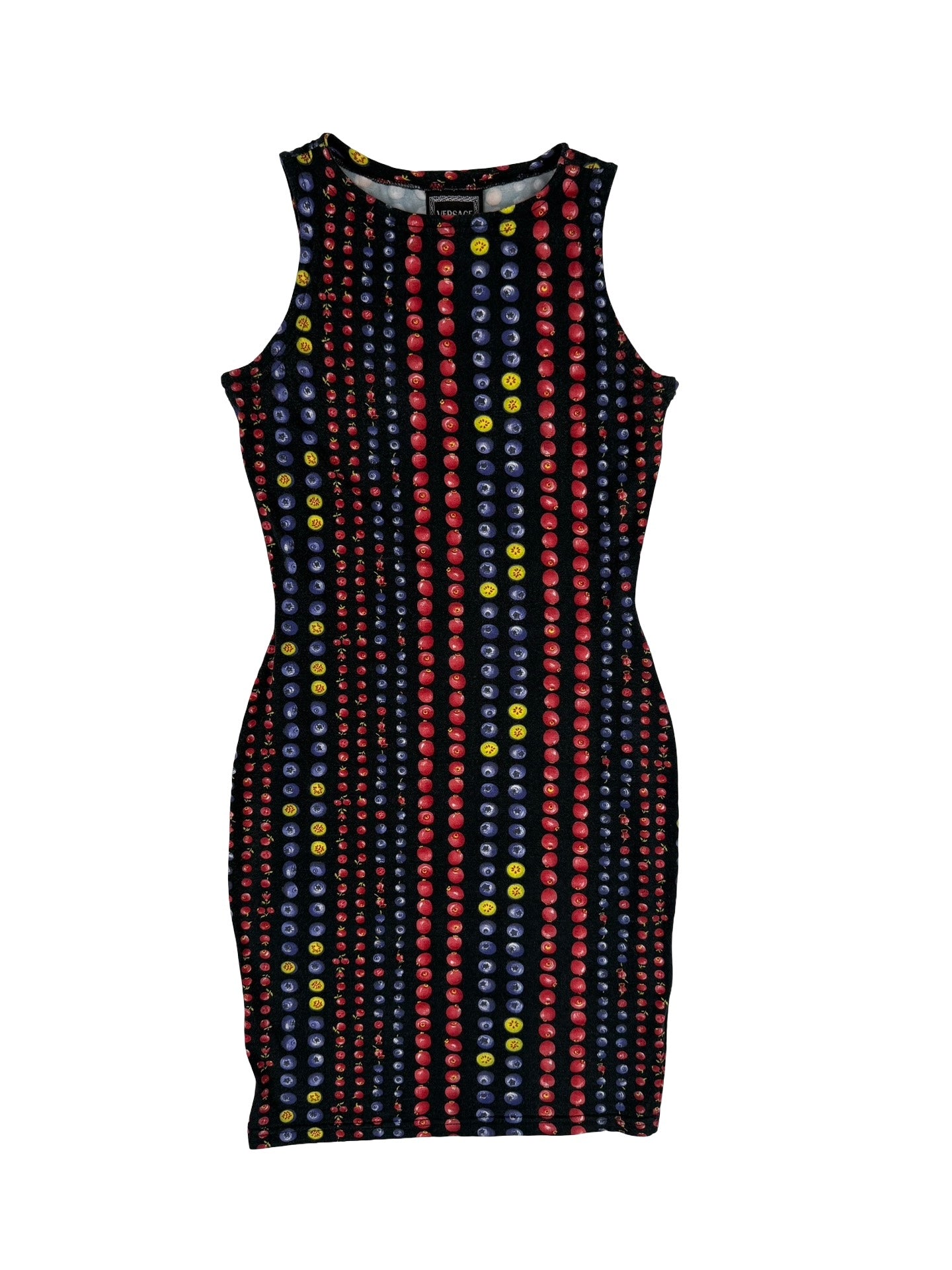 Vintage Versace fruit berry dress