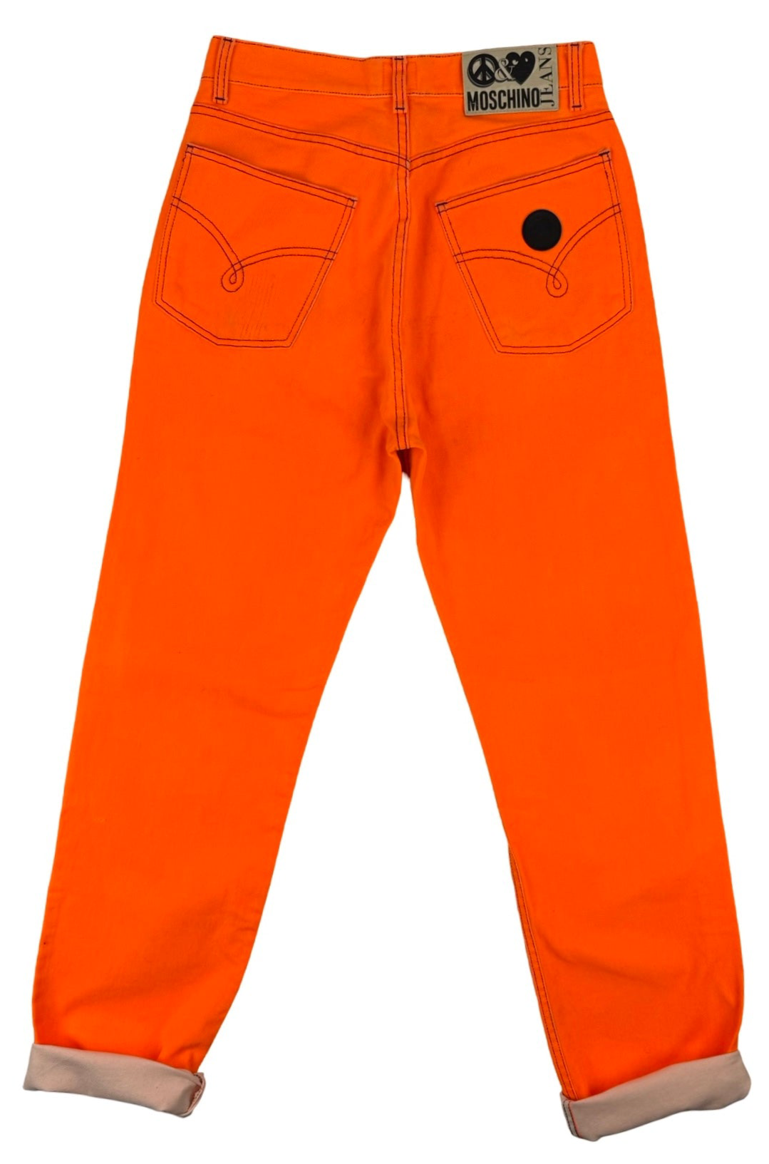 Fluorescent orange moschino jeans