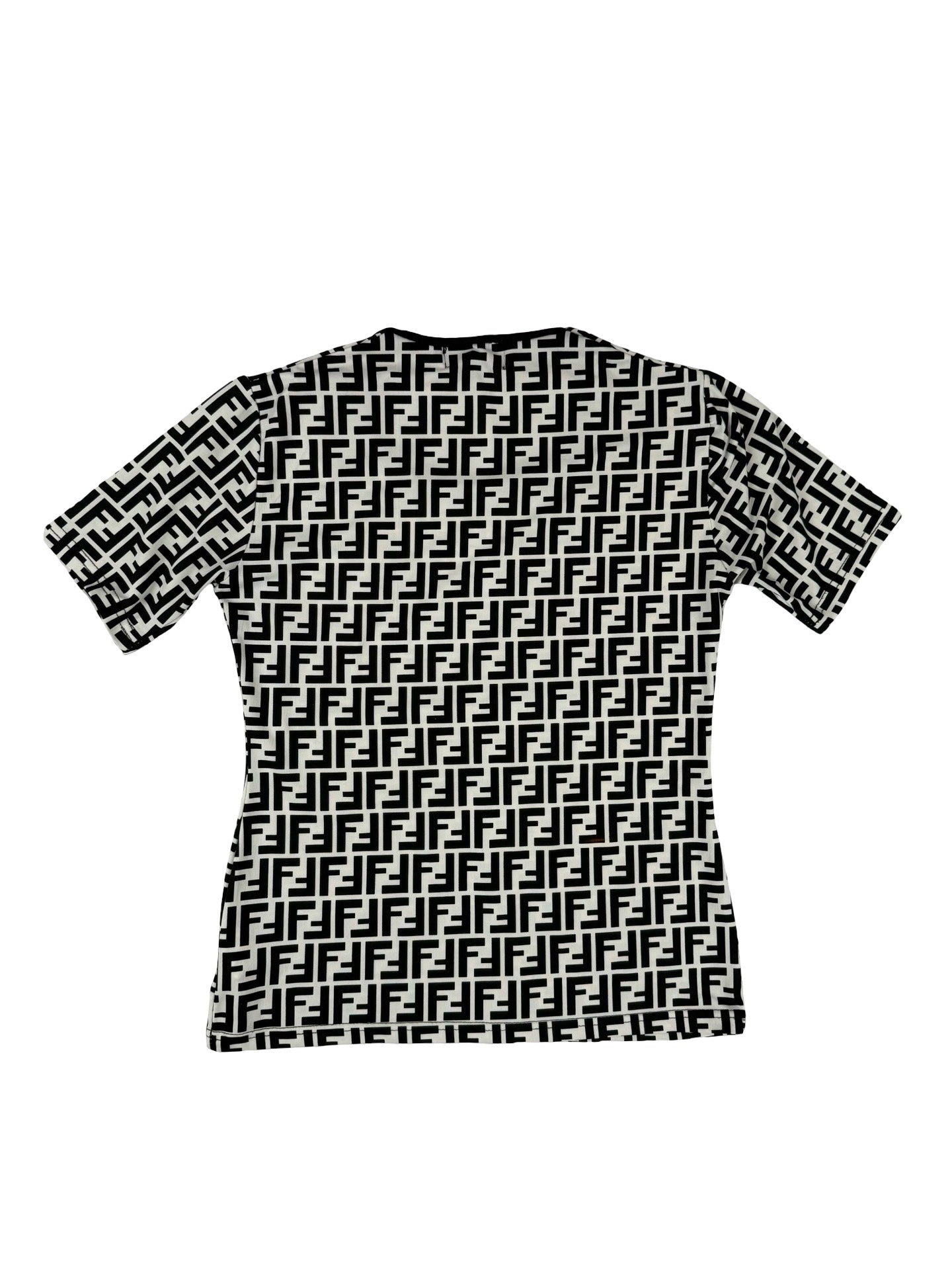 Fendi zucca black & white monochrome top