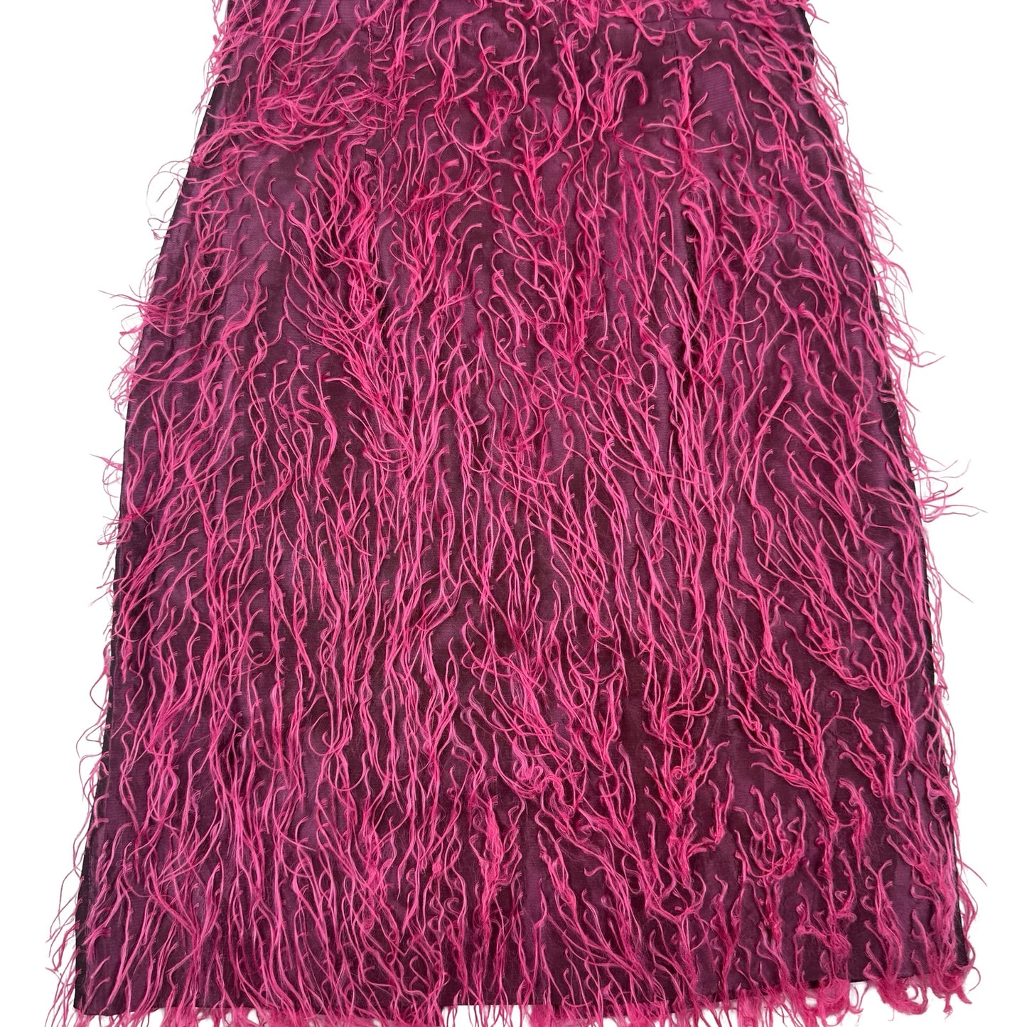 Y2k Strapless purple and black faux  tasselled / ostrich feather look dress #glam #party