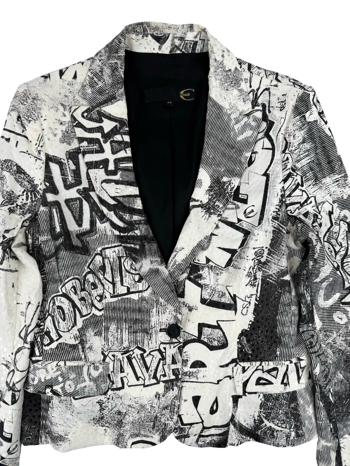 Roberto cavalli graffiti blazer jacket