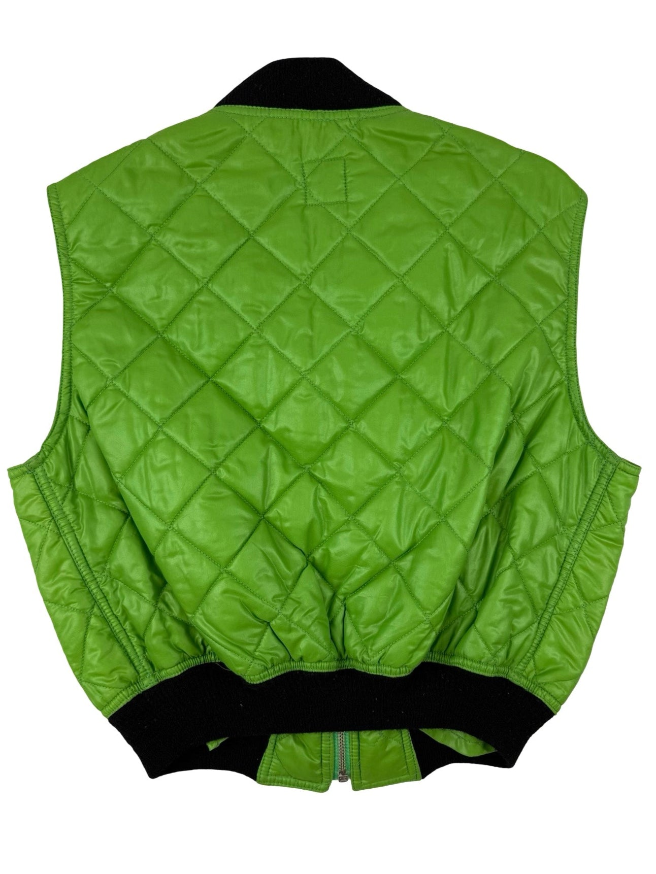 Lime green Moschino padded Gillet
