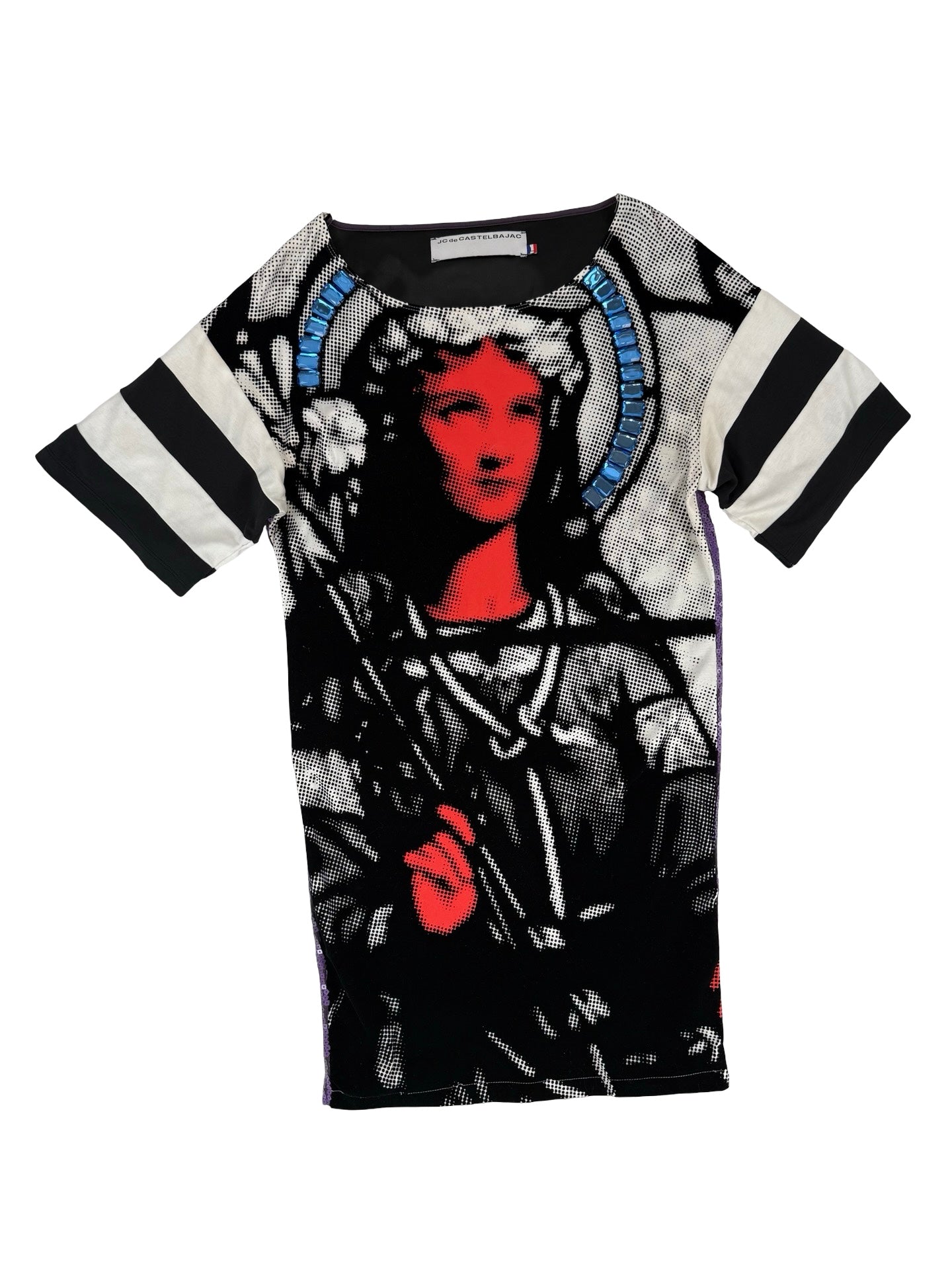 Jean charles de castelbajac religious medieval sequin dress