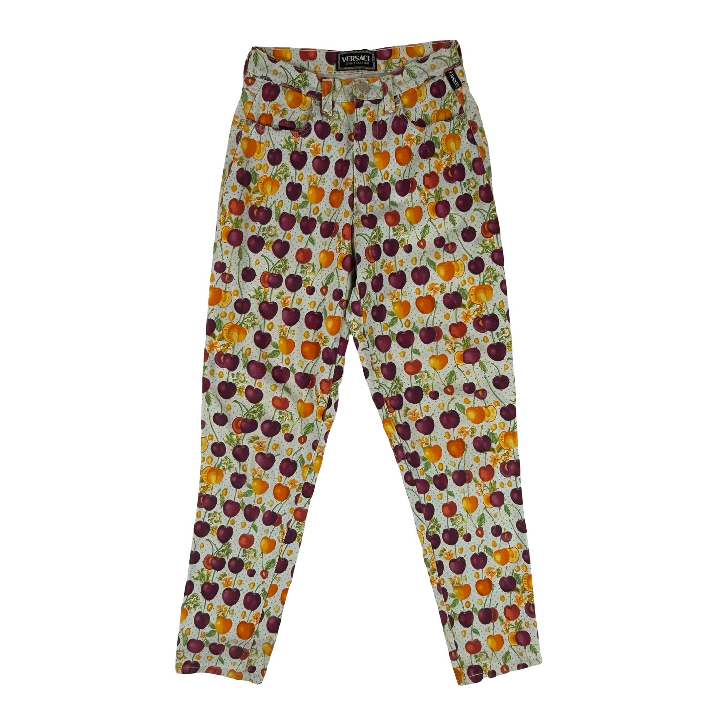 Versace Cherry Print Mom Jeans