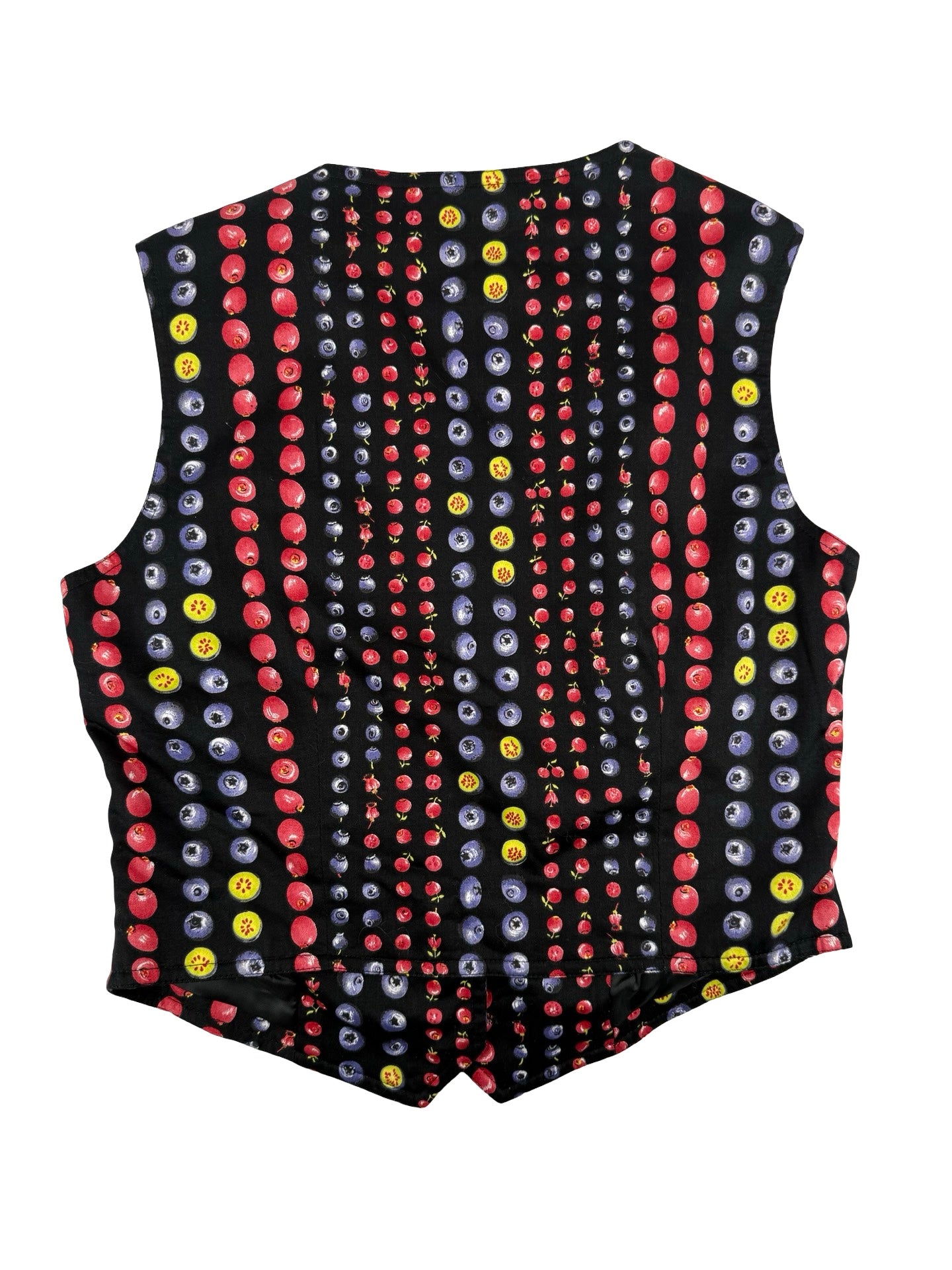Versace berry print waistcoat
