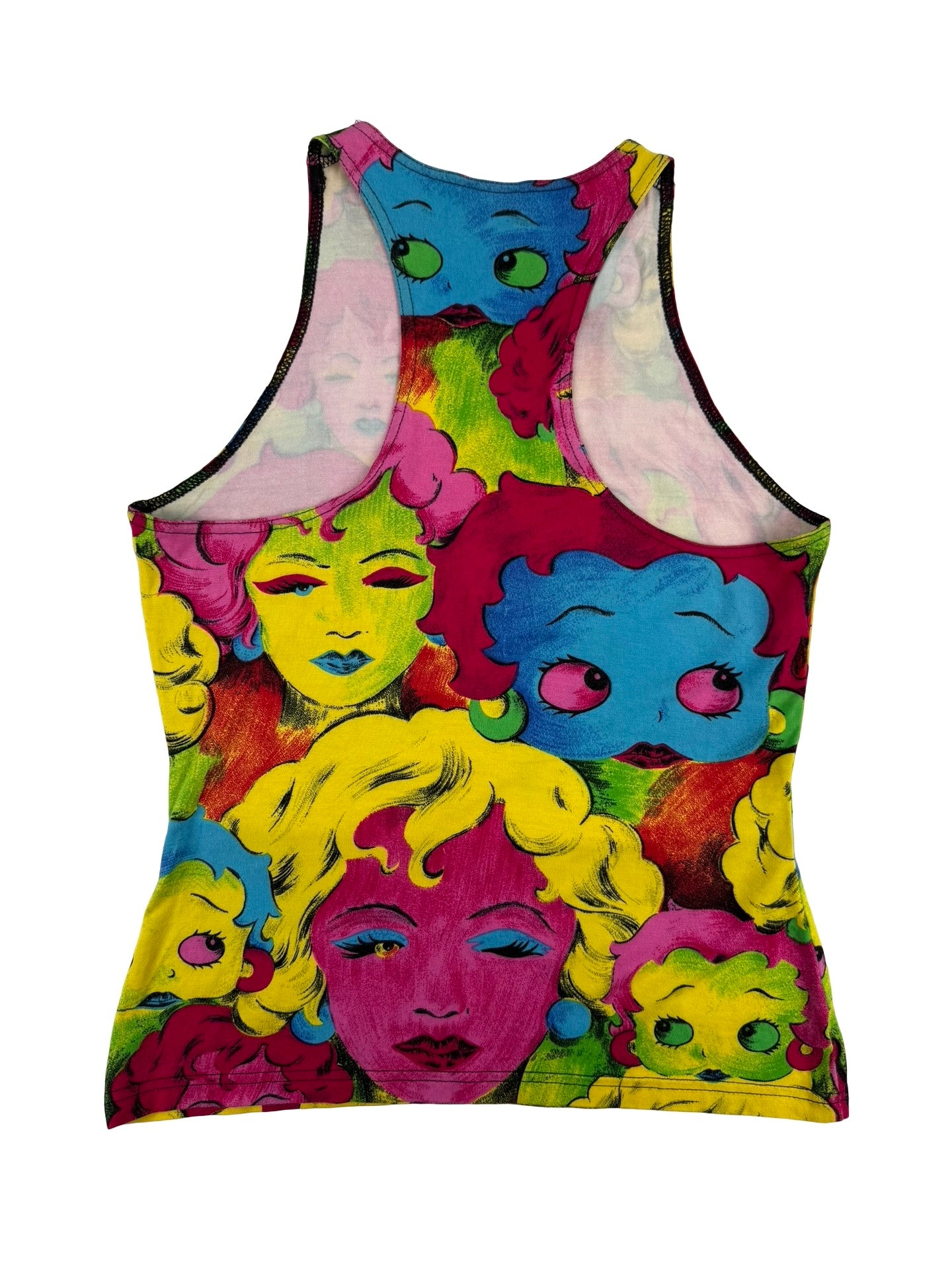 Versace icon Monroe & Betty boop racer back vest