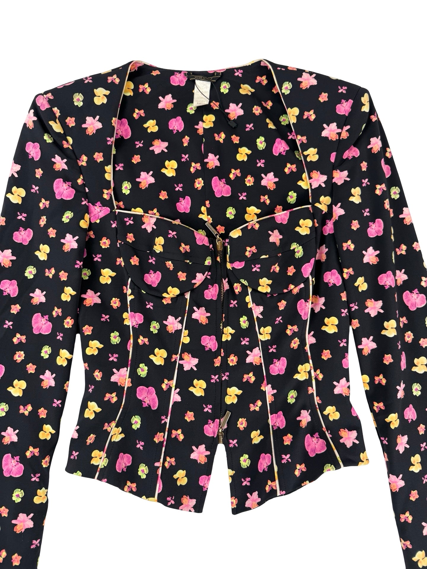 Gianni Versace Floral bustier top