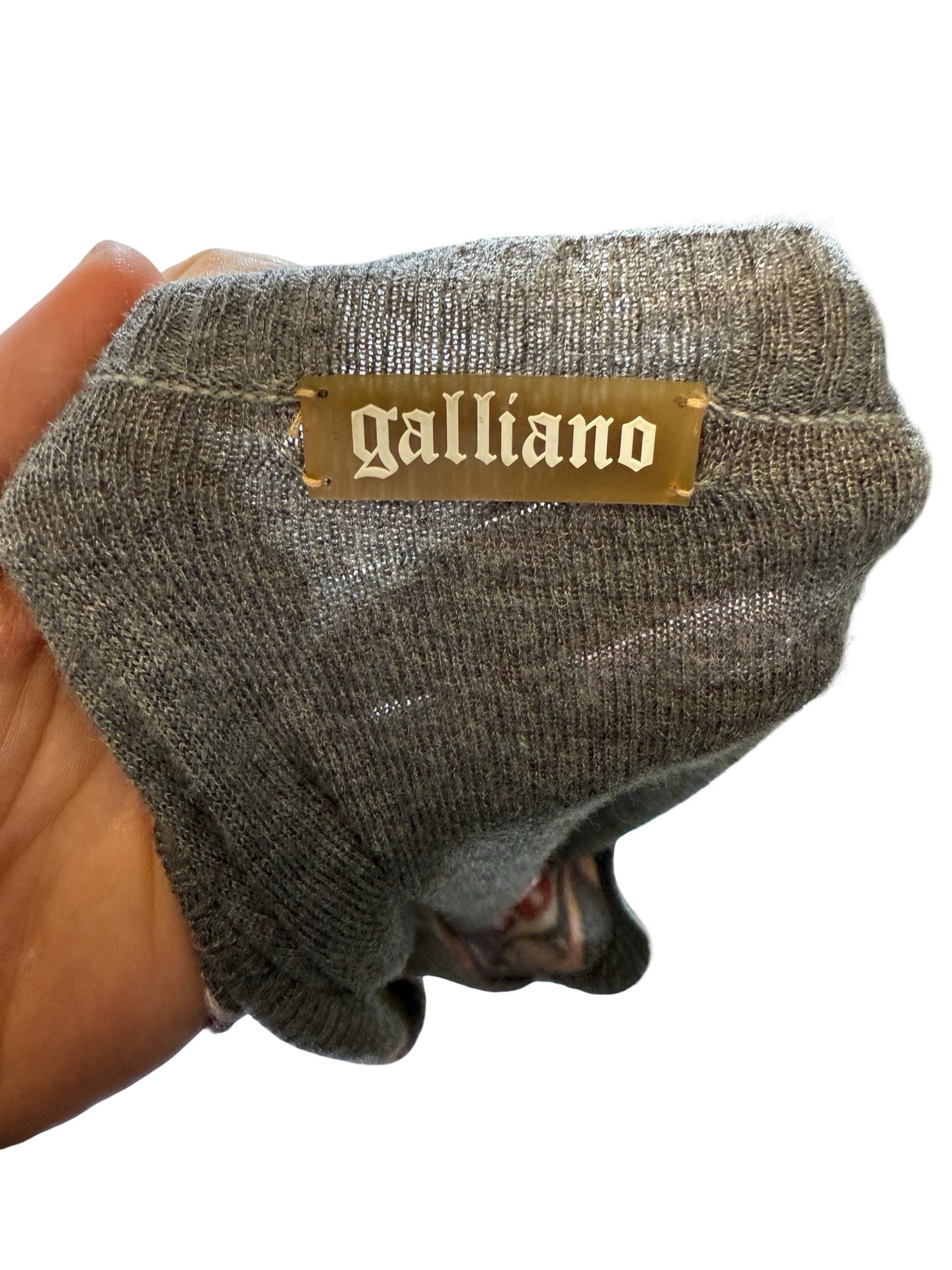 John galliano cartoon vivienne esque cartoon y2k knitted v neck jumper