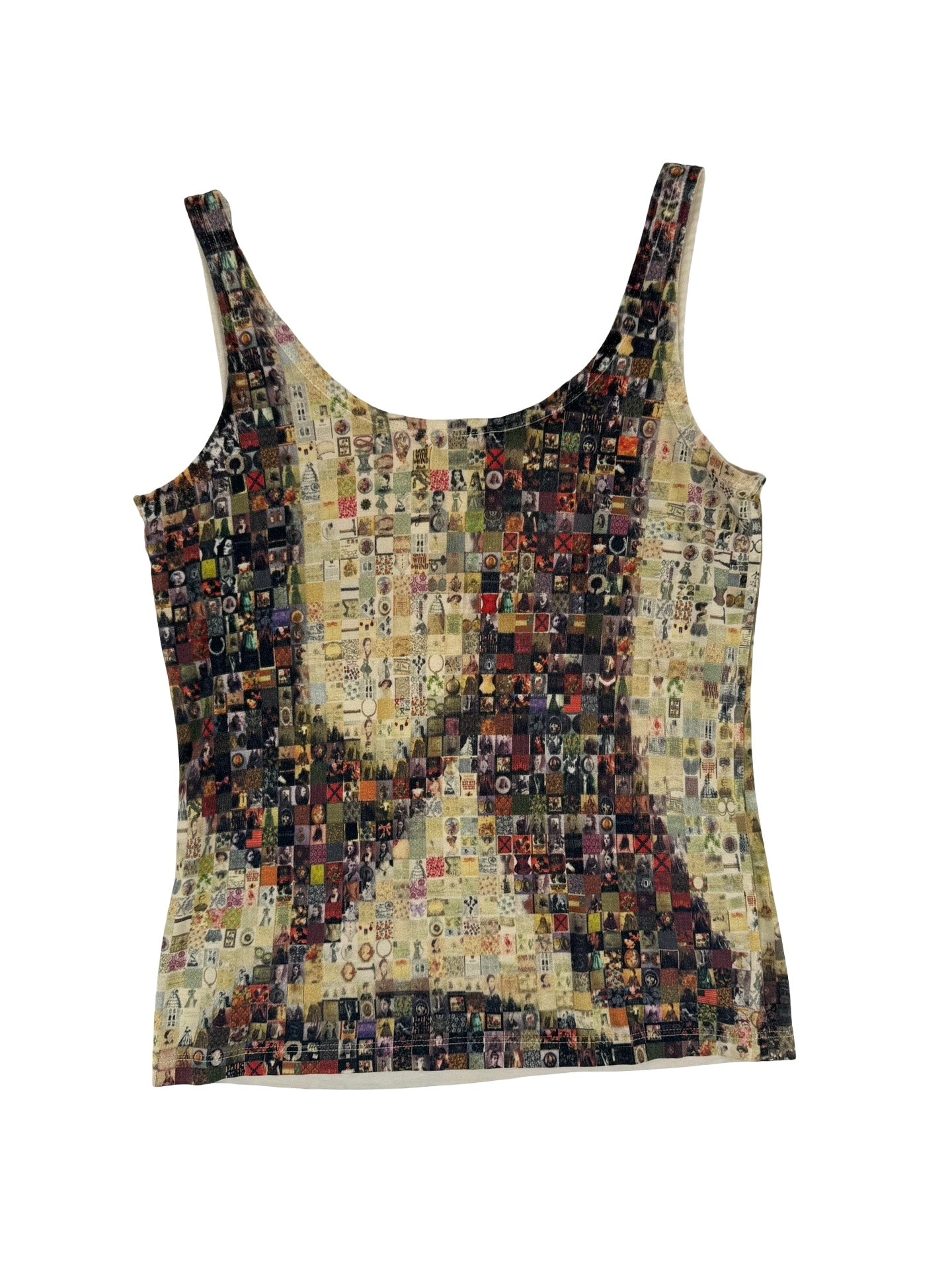 Rare John Galliano face print y2k vest top