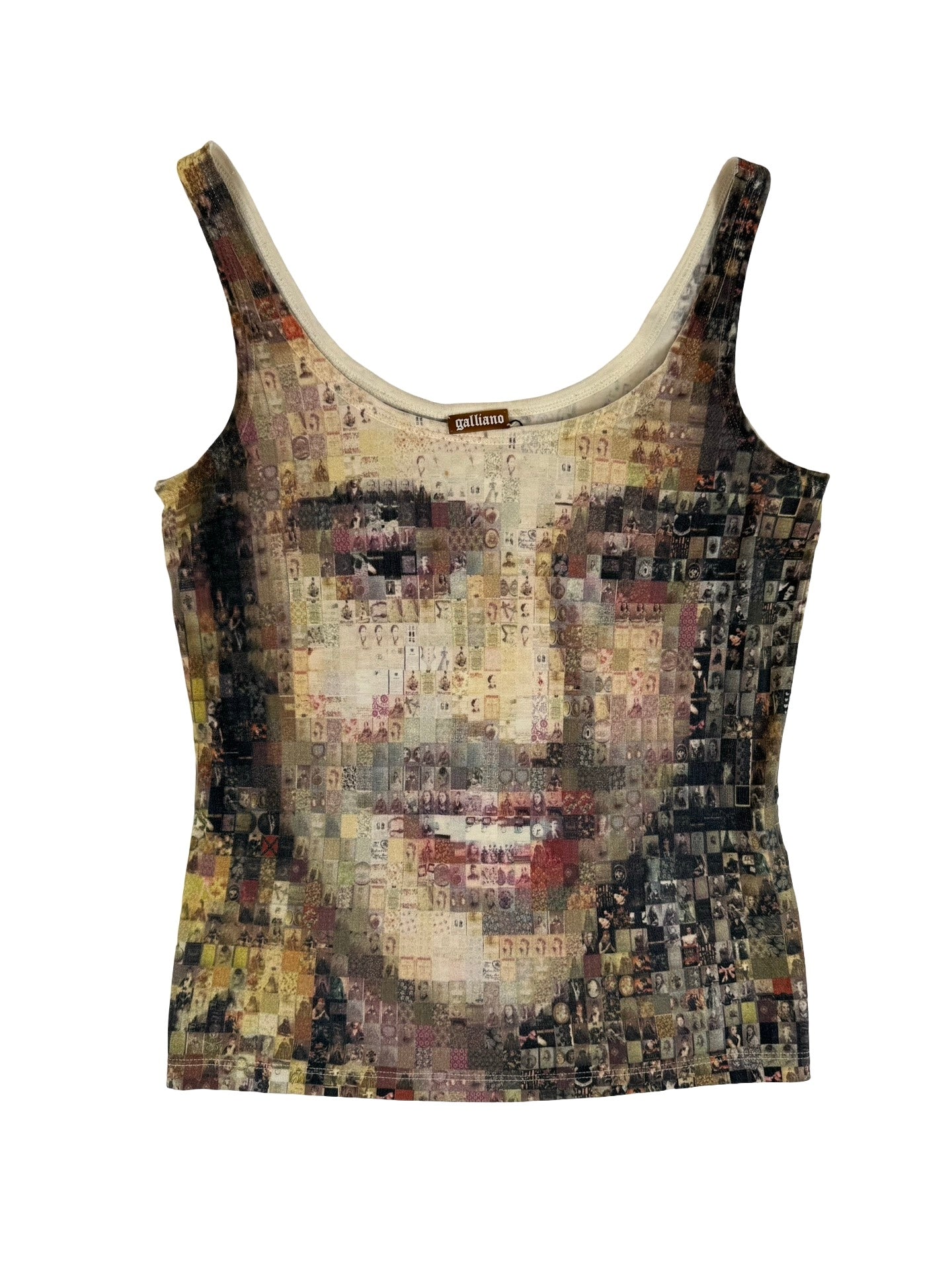 Rare John Galliano face print y2k vest top