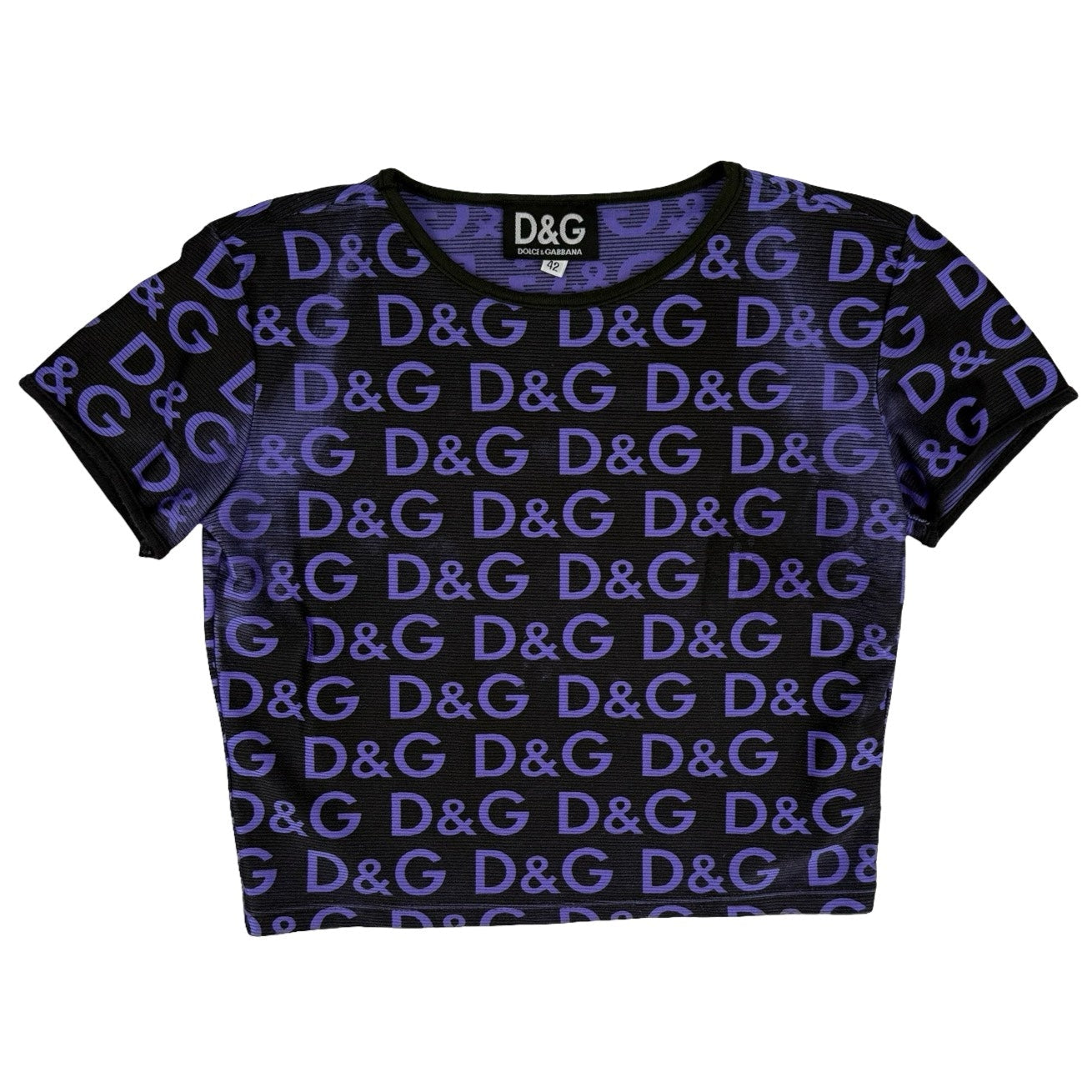 Dolce & Gabbana purple logo crop top