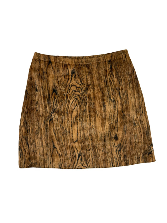 ICEBERG faux fur animal print skirt