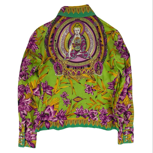 Versace buddha floral silk shirt