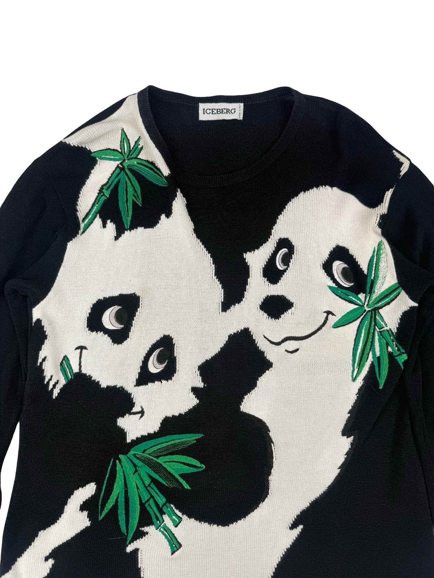 Jc Castelbajac iceberg Panda Sweater in black and white #pandasweater #panda #castelbajac one size Fits all! #castelBajac