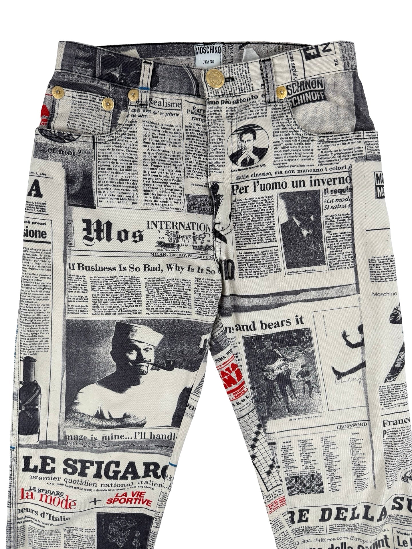 Moschino Newspaper jeans