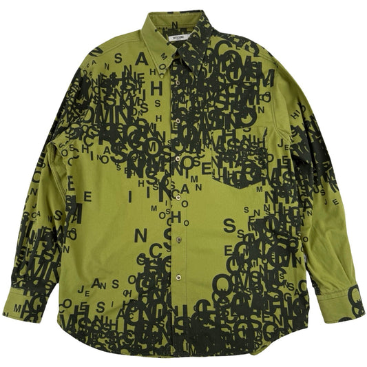 Moschino green Spell out shirt